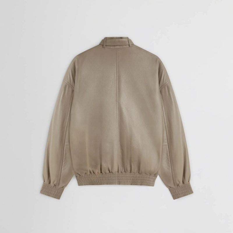 JACKET WITH ATTACHABLE SCARF | mastic leather - 图片 8