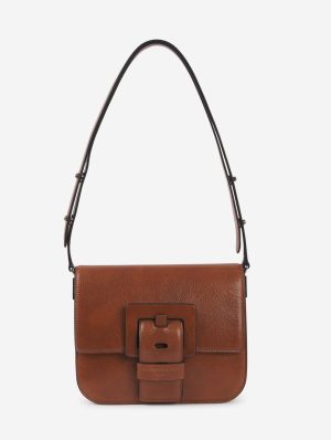 Sac "Touch Me" en cuir caramel