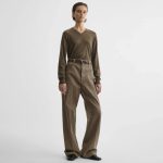 ZIP JEANS | warm khaki cotton