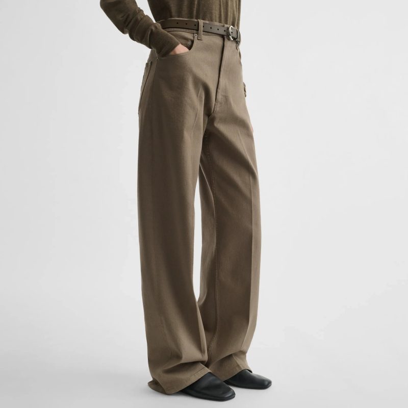 ZIP JEANS | warm khaki cotton - 图片 2