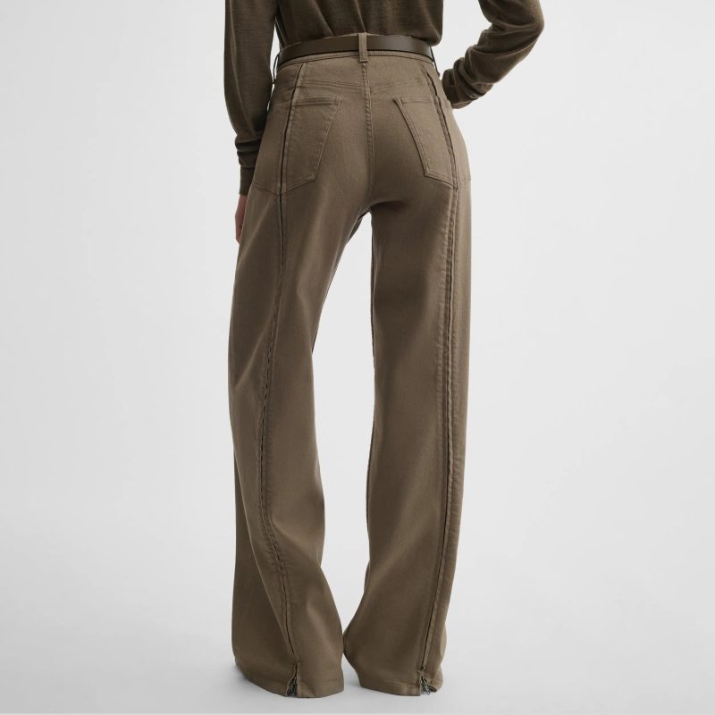 ZIP JEANS | warm khaki cotton - 图片 3