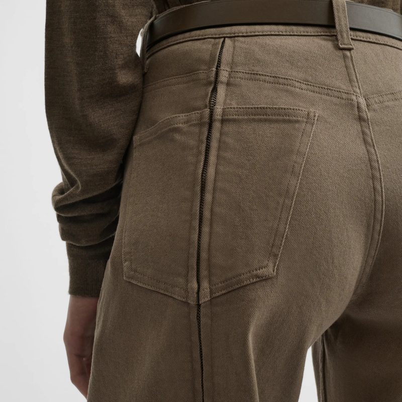 ZIP JEANS | warm khaki cotton - 图片 4