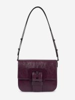Sac "Touch Me" en cuir verni prune