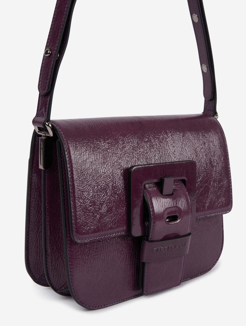 Sac "Touch Me" en cuir verni prune - 图片 2