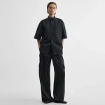 SHORT SLEEVE SHIRT | black cotton