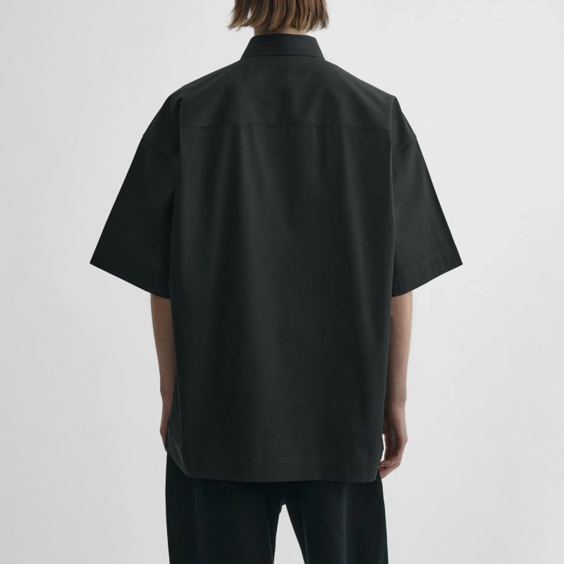 SHORT SLEEVE SHIRT | black cotton - 图片 3