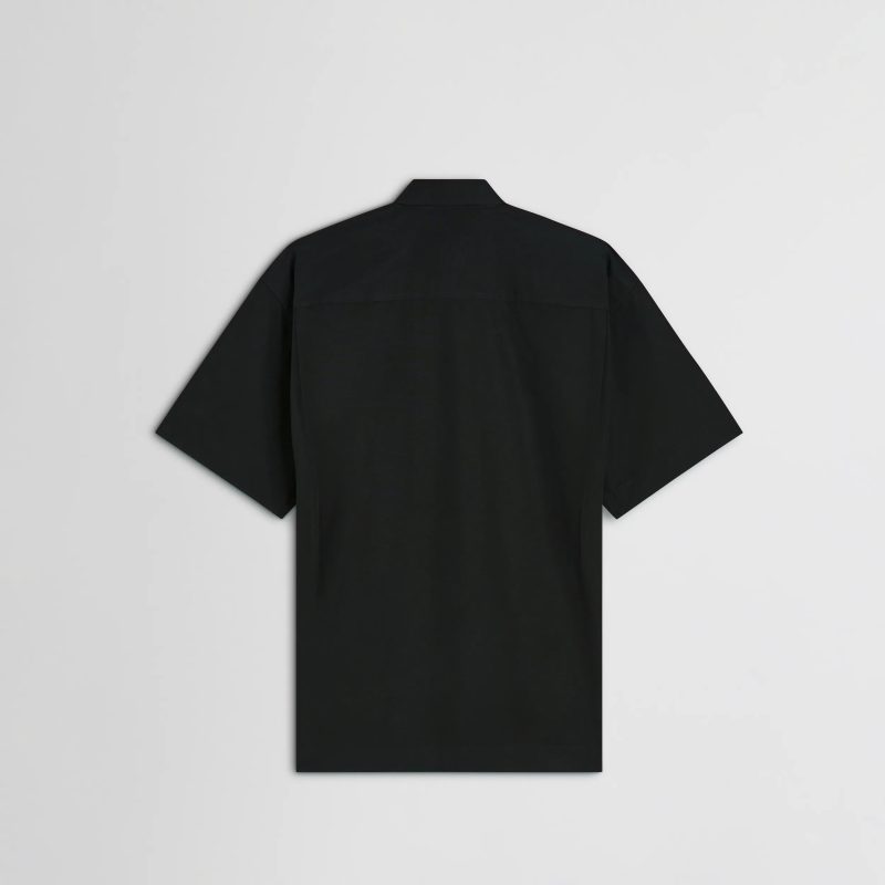 SHORT SLEEVE SHIRT | black cotton - 图片 5
