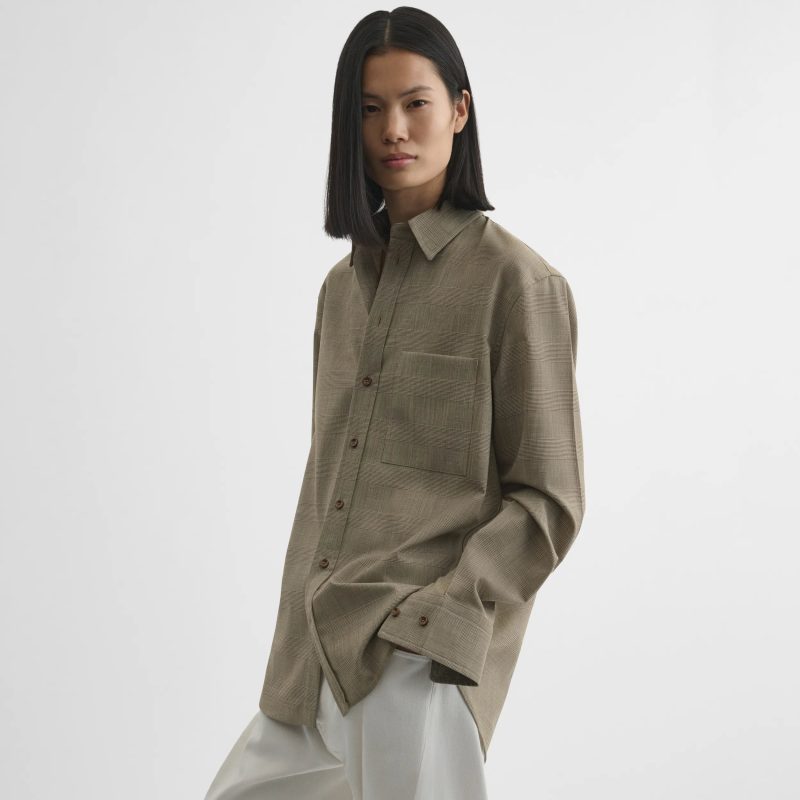 CLASSIC SHIRT | brown-beige wool - 图片 2