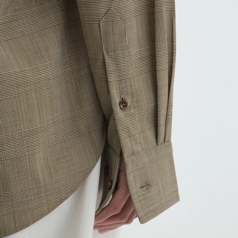 CLASSIC SHIRT | brown-beige wool - 图片 4