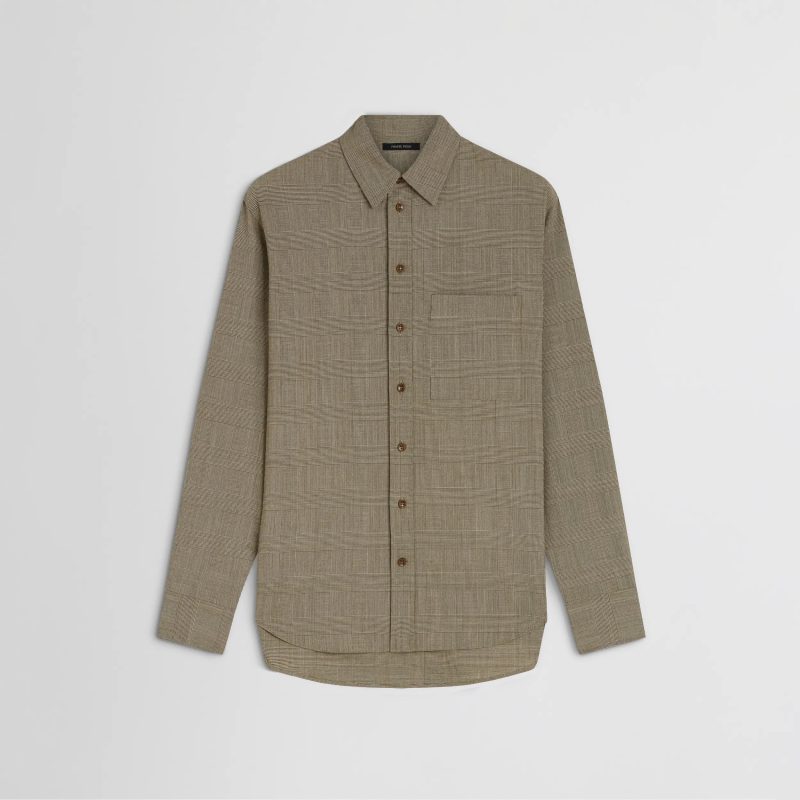 CLASSIC SHIRT | brown-beige wool - 图片 6