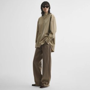 BUTTON COLLAR SHIRT | trench cotton
