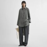 ELONGATED SHIRT | black-blue wool