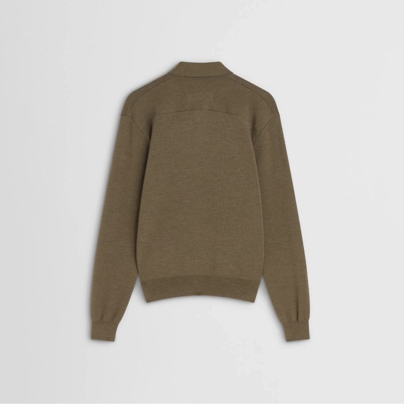 ZIP POLO | taupe-melange wool - 图片 6