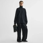 LIQUID CARGO TROUSERS | black silk