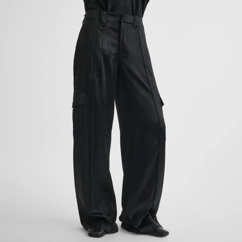 LIQUID CARGO TROUSERS | black silk - 图片 2