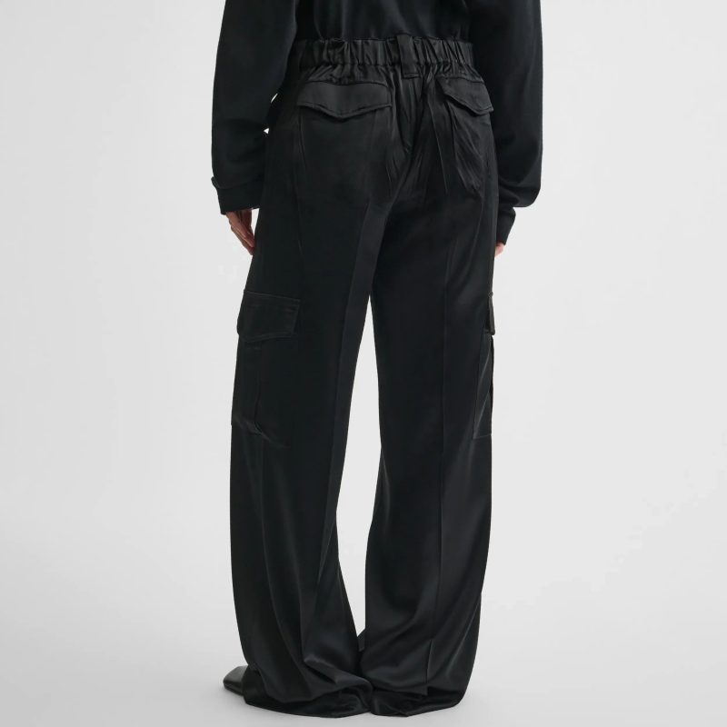 LIQUID CARGO TROUSERS | black silk - 图片 3
