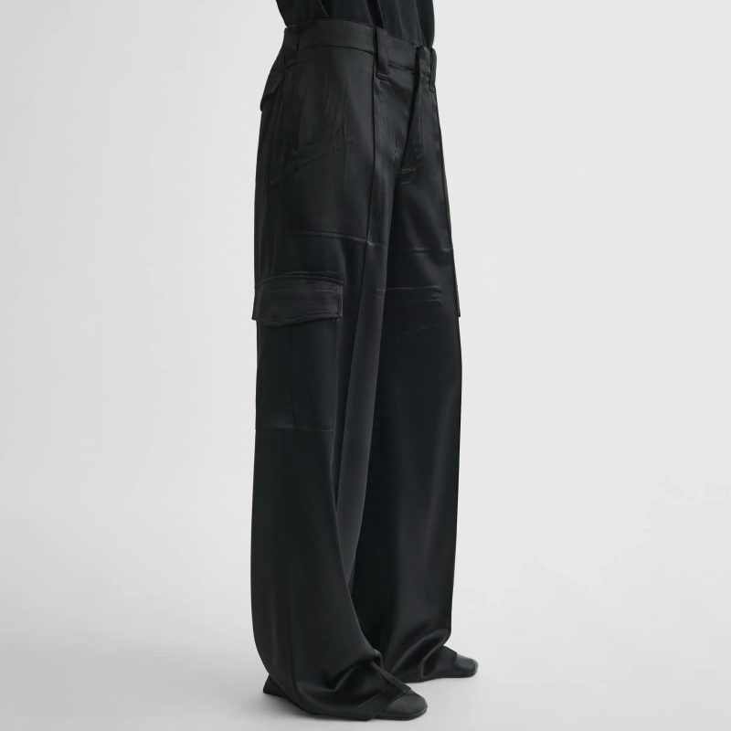 LIQUID CARGO TROUSERS | black silk - 图片 4