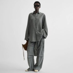 ZIP CARGO TROUSER | anthracite wool