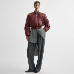 POCKET BOMBER JACKET | brick leather
