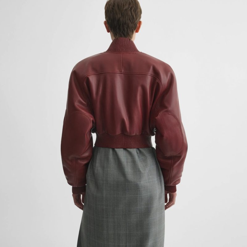 POCKET BOMBER JACKET | brick leather - 图片 3