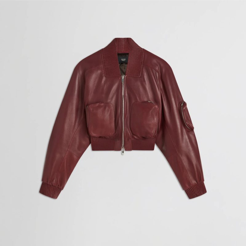 POCKET BOMBER JACKET | brick leather - 图片 6