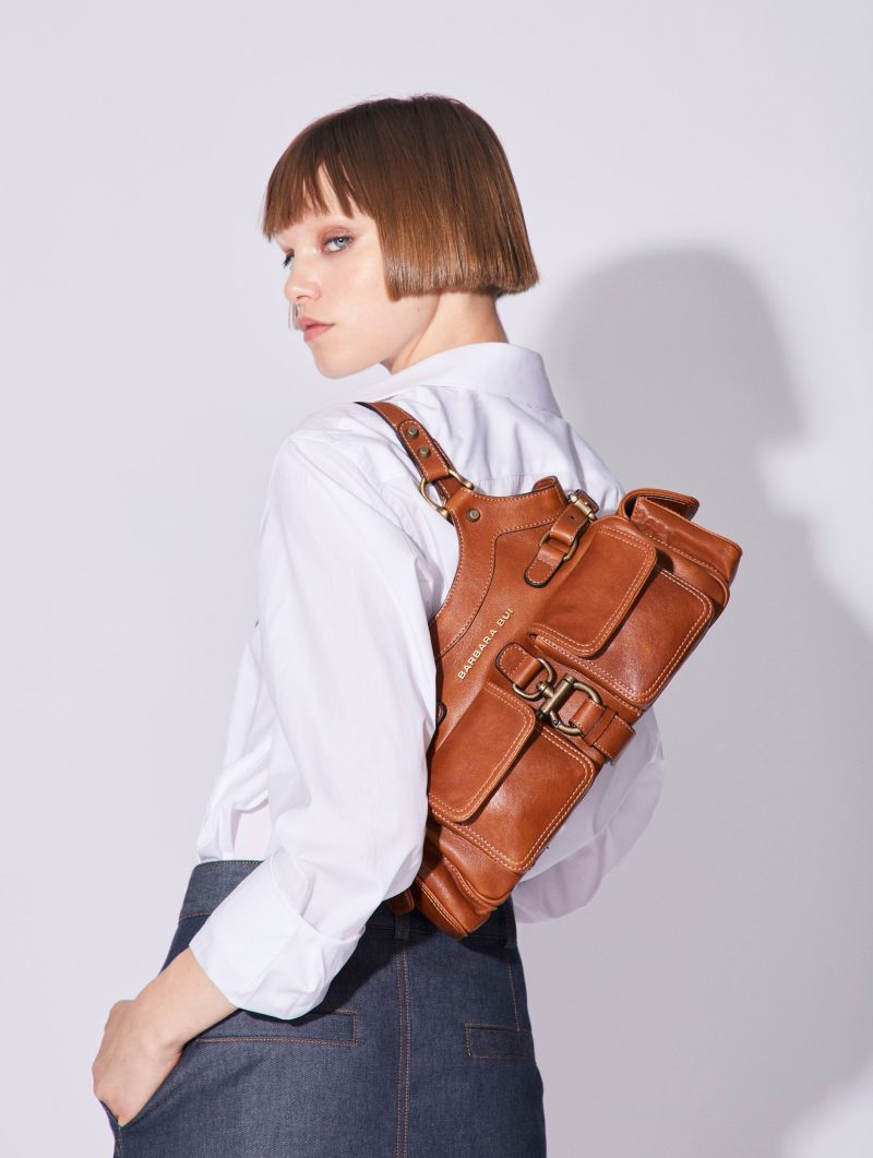 Sac "BB Re-edition" en cuir noisette - 图片 2