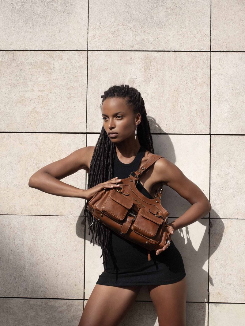 Sac "BB Re-edition" en cuir noisette - 图片 8