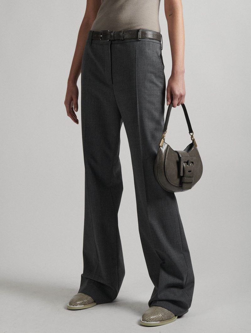 Sac "Kiss Me" en cuir verni gris - 图片 5
