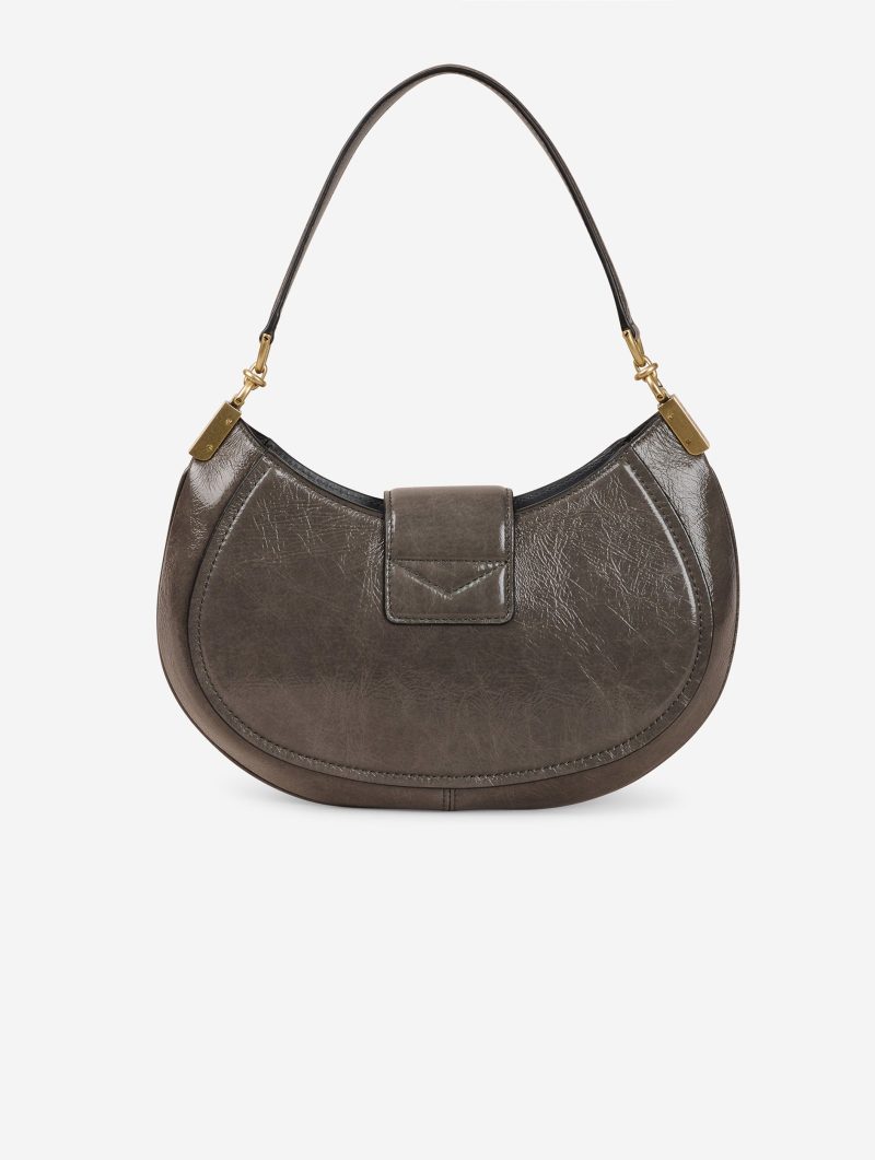 Sac "Kiss Me" en cuir verni gris - 图片 3
