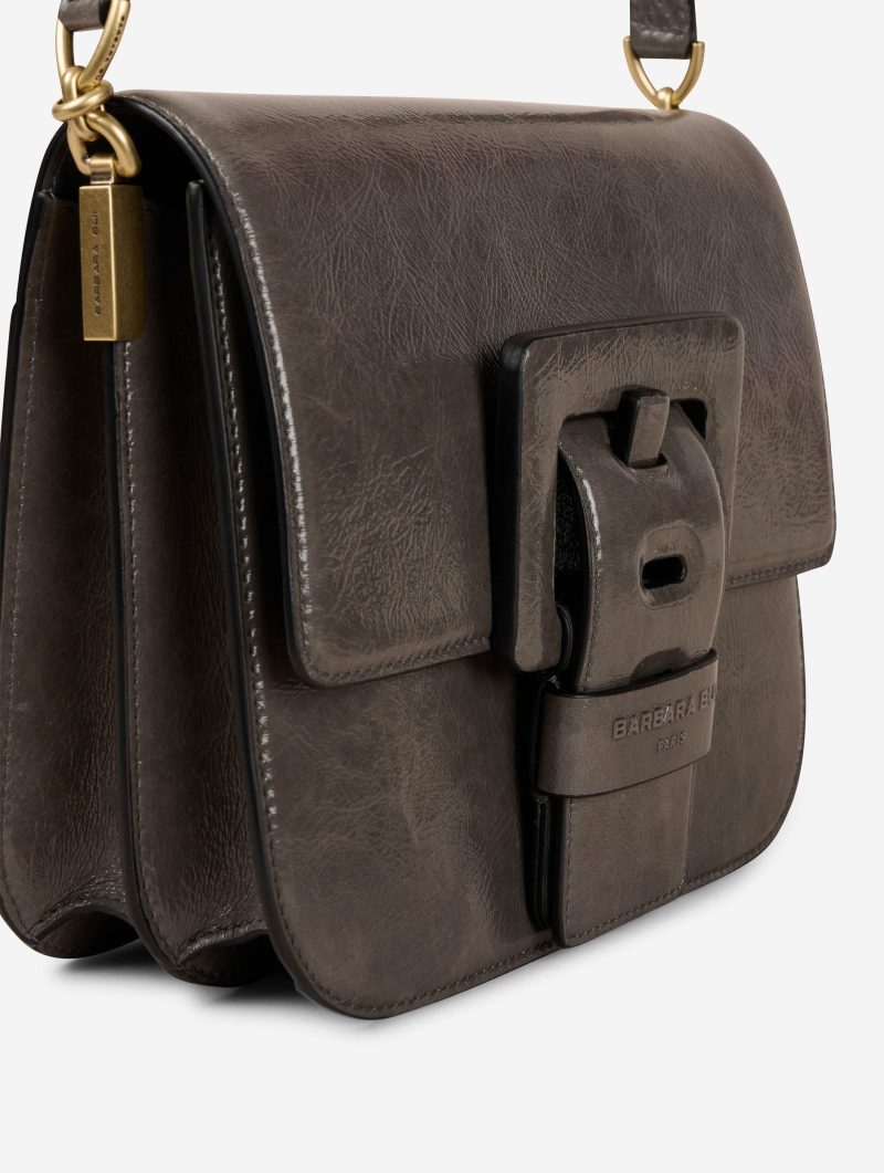 Sac "Touch Me" en cuir verni gris - 图片 2