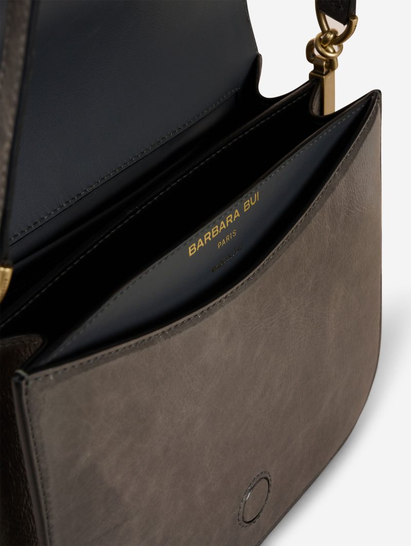 Sac "Touch Me" en cuir verni gris - 图片 3