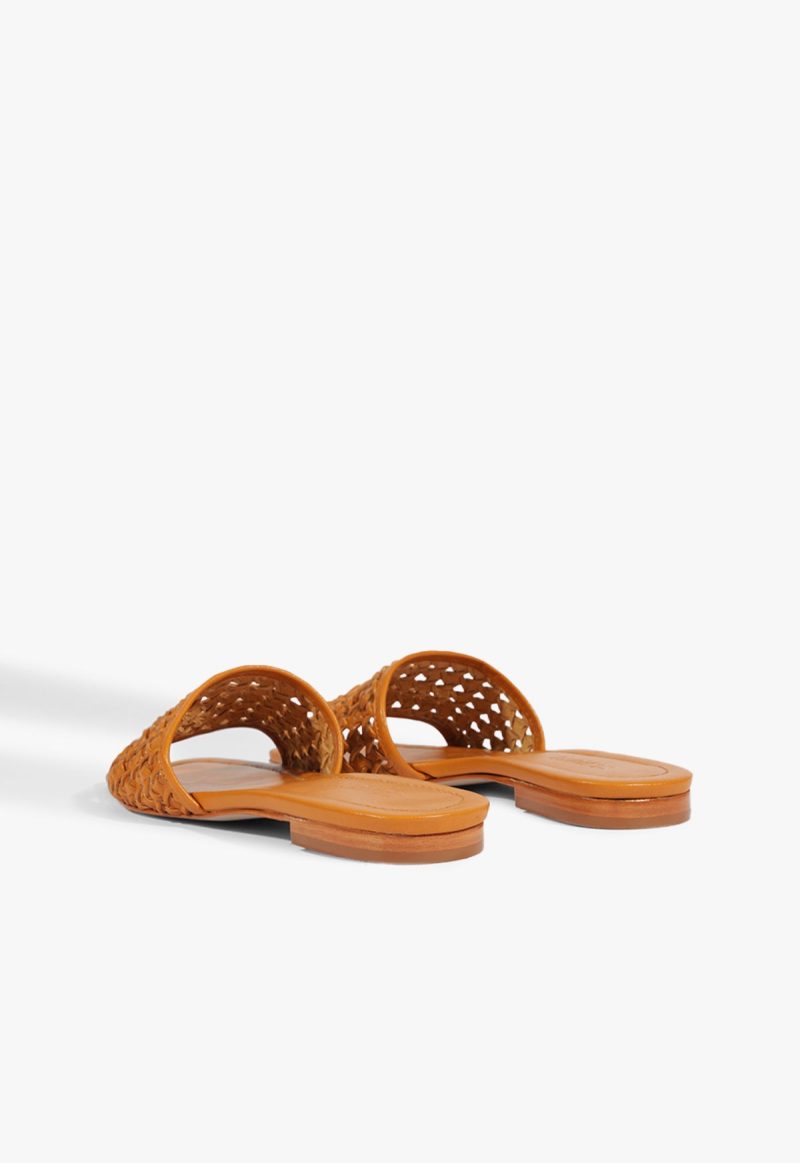 Juliet Gold Leather Flat Sandal - 图片 4