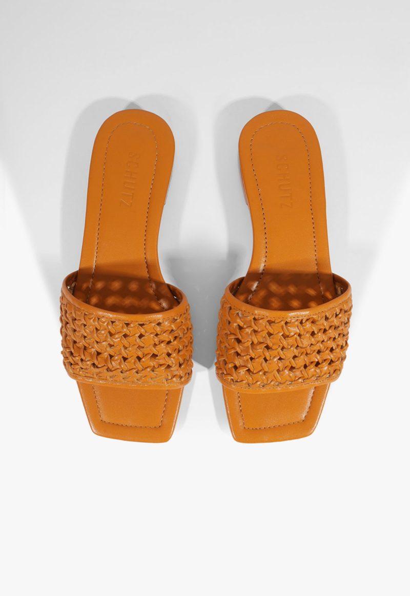 Juliet Gold Leather Flat Sandal - 图片 5