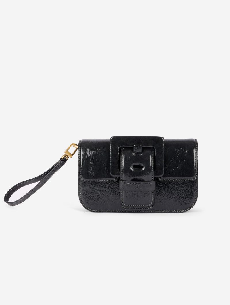 Petit sac "Like Me" en cuir verni marine - 图片 2