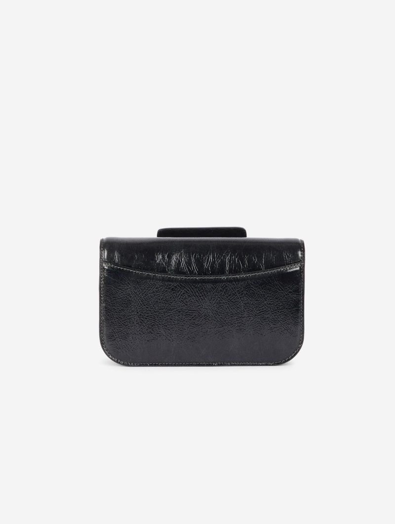Petit sac "Like Me" en cuir verni marine - 图片 3